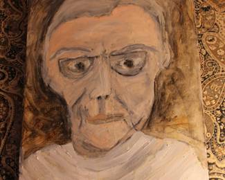 Signed oil on canvas, portrait of a man