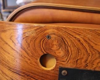 Vintage Eames style lounge chair and ottoman, as shown condition