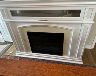 Electric Fireplace With Mantle