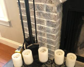Fireplace Tools, Candle Holder