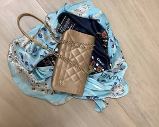 Chanel Scarves and Clutch