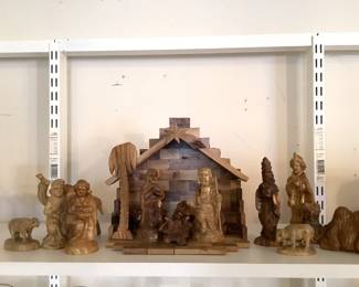 Carved Olivewood Nativity