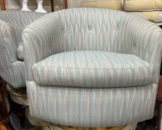 Milo Baughman swivel tilt chairs