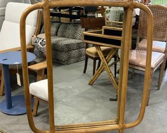 rattan mirror