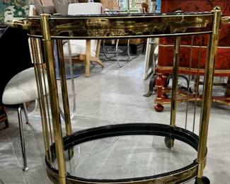 Mastercraft acid etched bar cart