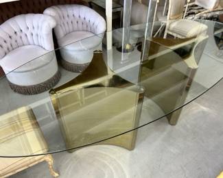 Mastercraft style double pedestal table