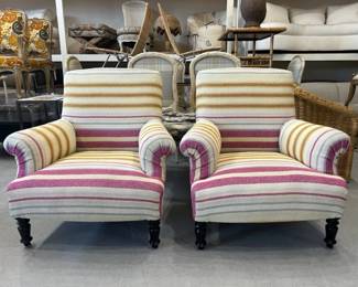 Bridgewater style Kilim upholstered chairs