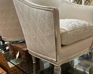 Deco style silvered chairs