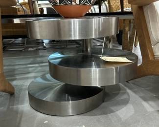 steel swivel drink table