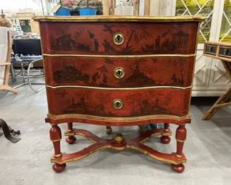 antique Japanned pine chest