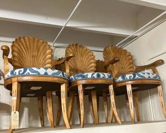 Italian Grotto style shell chairs