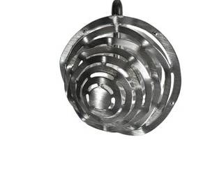 Eurofase Small Pendant Lamp or light  - Brushed Steel Look - 7 Inches Oblong Round - Chrome Ceiling Mount