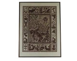 Dietrich Varez Maui Snaring The Sun 1989 - Hawaii Artist - Hawaiian - Pele - Original Framed Print Signed