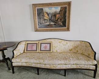 Large camel back sofa