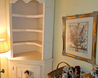 Corner cabinet and dolls