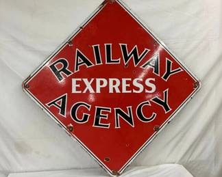 PORC. RAILWAY EXPRESS AGENCY SIGN