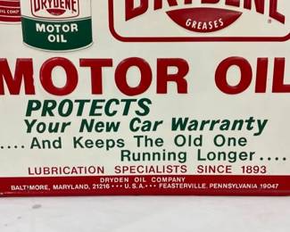 OLD STOCK DRYDENE MOTOR OIL