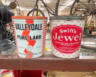 VALLEYDALE/SWIFT'S JEWEL PURE LARD TINS