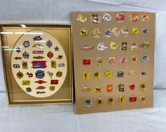 COLLECTION VARIOUS TIN TOBACCO TAGS