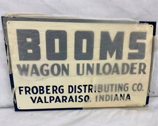 EMB. BOOMS WAGON UNLOADER SIGN