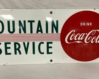 PORC. COKE FOUNTAIN SIGN