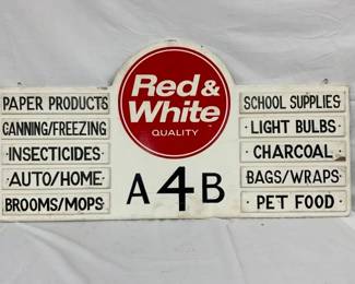 RED & WHITE DS WOODEN STORE ADV.