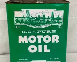 2G. 100% PURE MOTOR OIL CAN NICE GRAPHIC