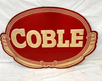 EMB. COBLE DIE CUT SIGN