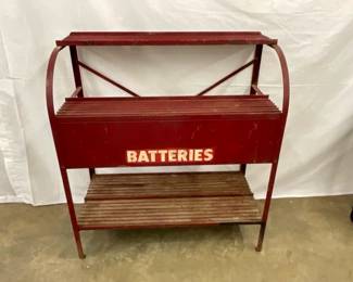 STORE BATTERIES DISPLAY RACK