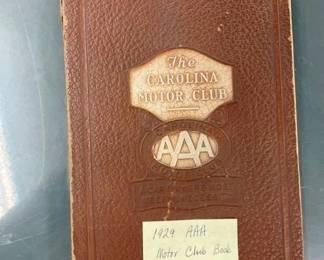 1929 AAA MOTOR CLUB GREENSBORO NC