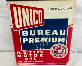 2G. UNICO BUREAU MOTOR OIL CAN