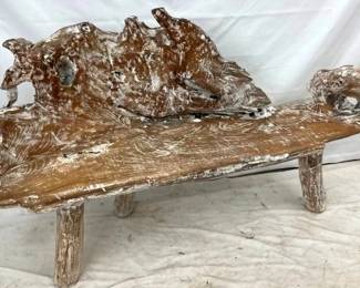UNUSUAL DRIFT WOOD BENCH