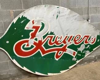 EARLY DIECUT BREYER SIGN