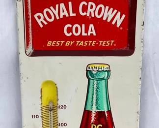 EMB. ROYAL CROWN COLA THERMOMETER