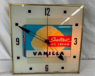 SEALTEST VANILLA ICE CREAM PAM CLOCK