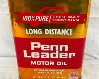 2G. PENN LEADER MOTOR OIL CAN