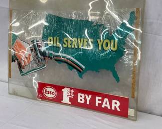 ESSO OIL SERVES YOU WINDOW STICKER