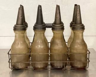 8 OIL RACK CARRIER W/ BOTTLES