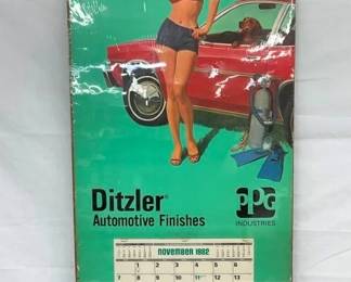 1982 DITZLER AUTOMOTIVE CALENDAR