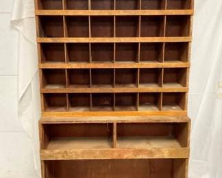 EARLY HANDWARE STEPBACK CUPBOARD
