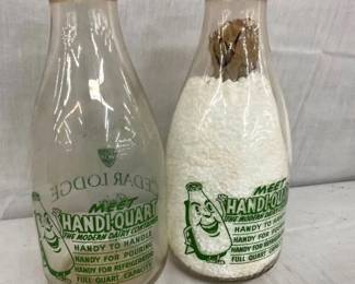 UNUSUAL MILK BOTTLES W/ GRAPHICS