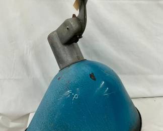 21 1/2 X 16 BLUE ENAMAL STATION LIGHT 
