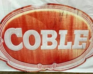 EMB. COBLE ALUM. STORE SIGN