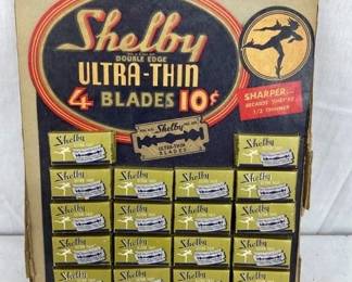 OLD STOCK SHELBY RAZOR DISPLAY