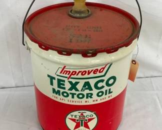 5G. TEXACO IMPORVED MOTOR OIL CAN