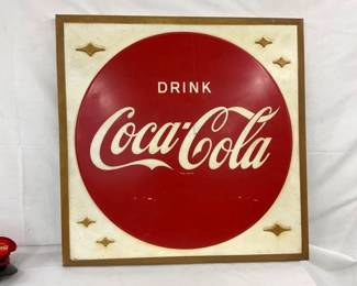 COCA-COLA SELF FRAMED SIGN