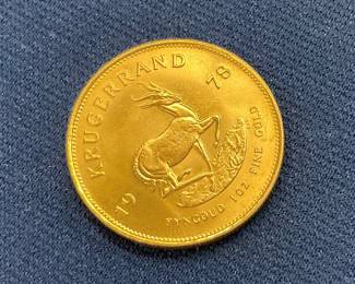 CLOSEUP VIEW GOLD KRUGERRAND
