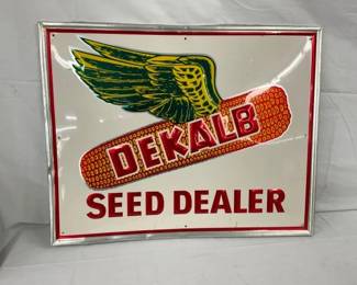 EMB. DEKALB SEED DEALER SIGN