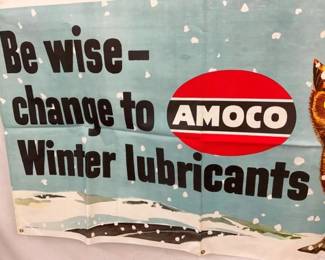 AMOCO BANNER W/OWL MEASURES 62X36