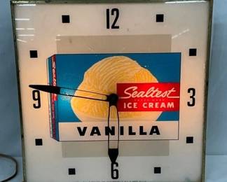 PAM SEALTEST ICE CREAM CLOCK